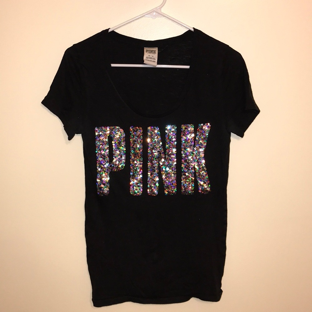 PINK Sequin T-shirt.
